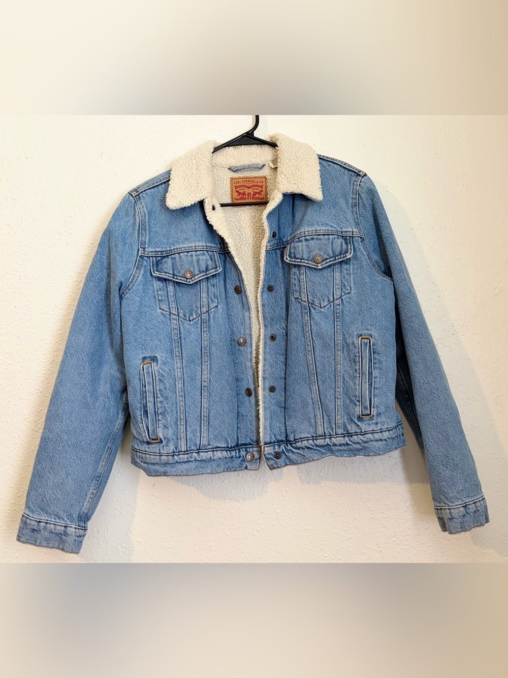 Levi's Light Blue Denim Sherpa Lined Jean Jacket